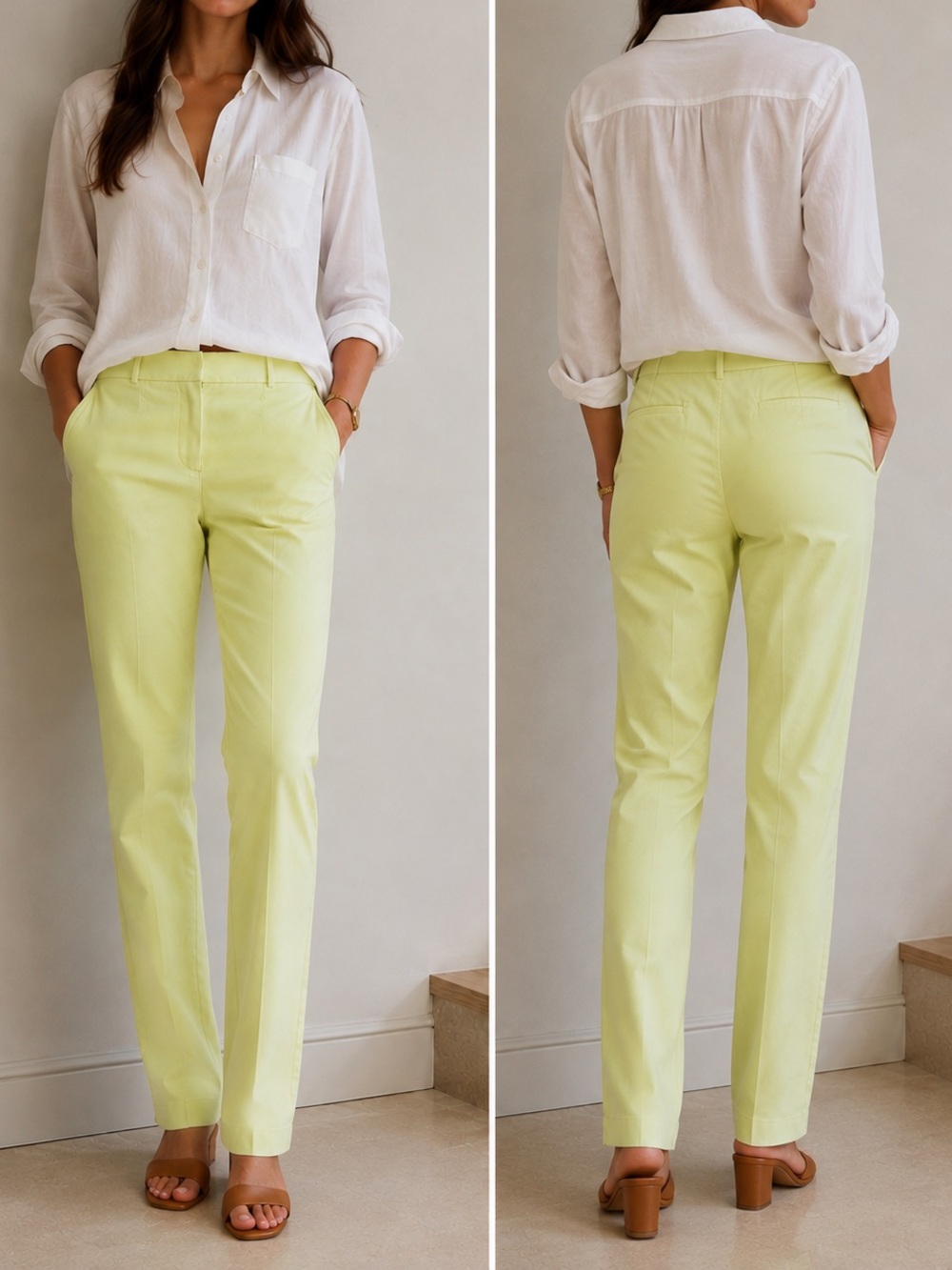 Loro Piana Green Straight Leg Pants 40